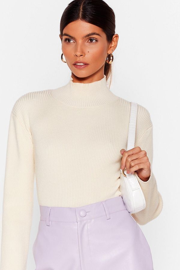 4.2 Womens Backless Knitted Turtleneck Top