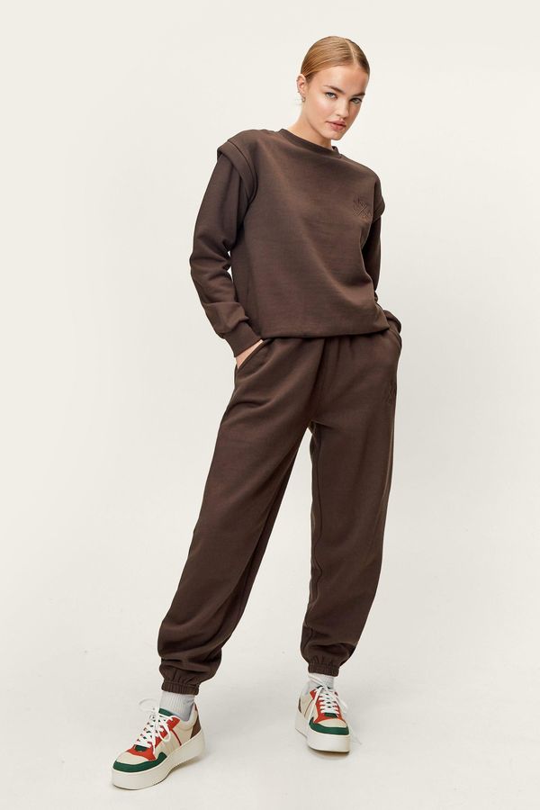 Womens Recycled Relaxed Fit Sweatpants - Chocolate - XS