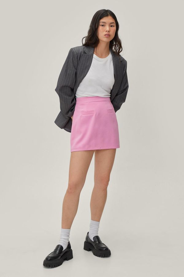 Womens Micro Mini Pocket Detail Skirt