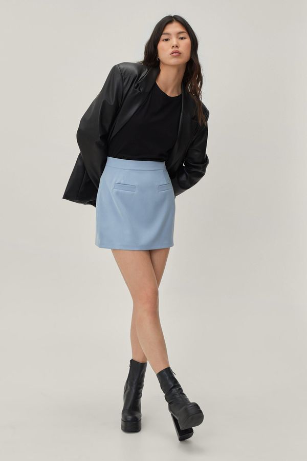 Womens Micro Mini Pocket Detail Skirt